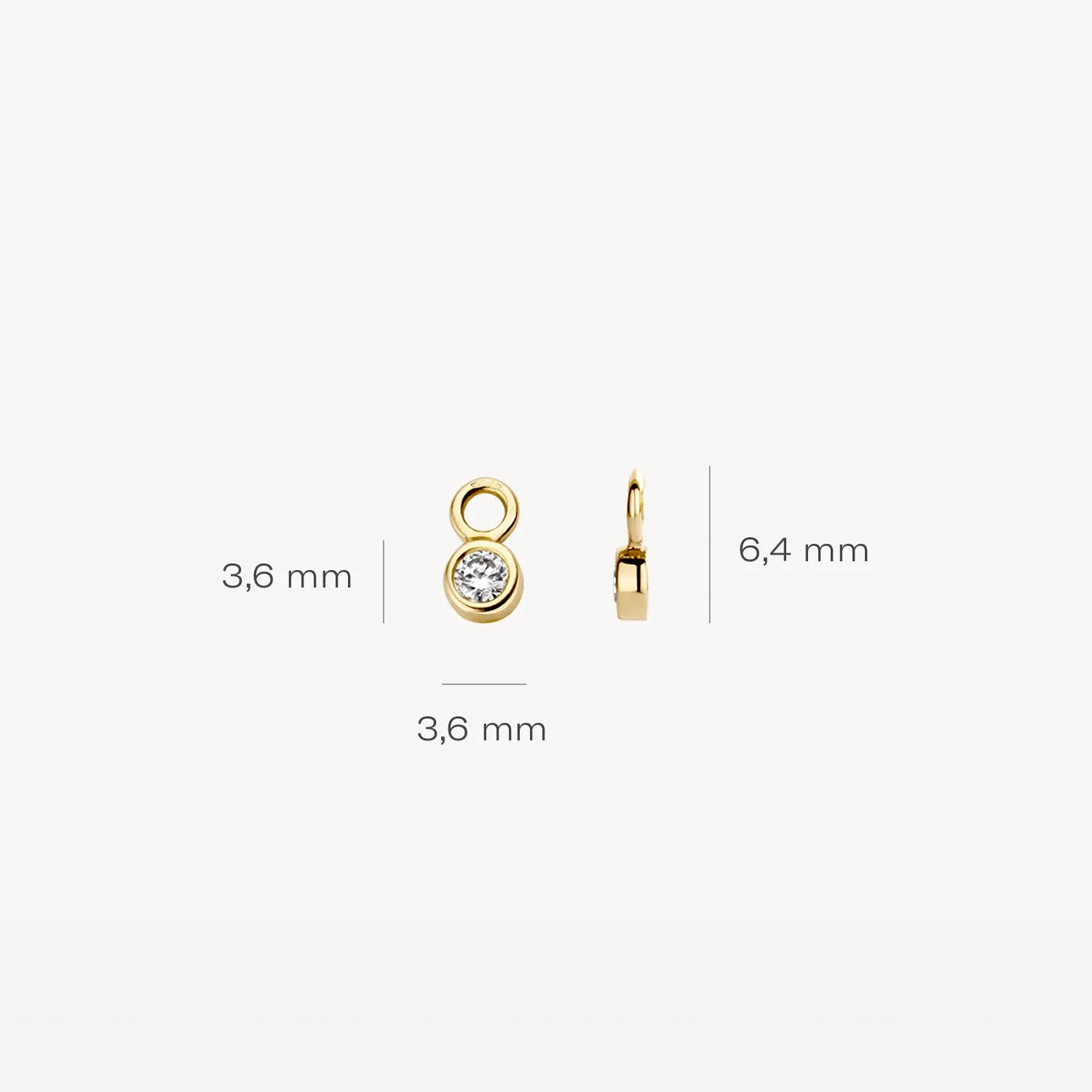 Blush Oorbedels 14kt Goud met Zirkonia's 9058YZI - Image 5