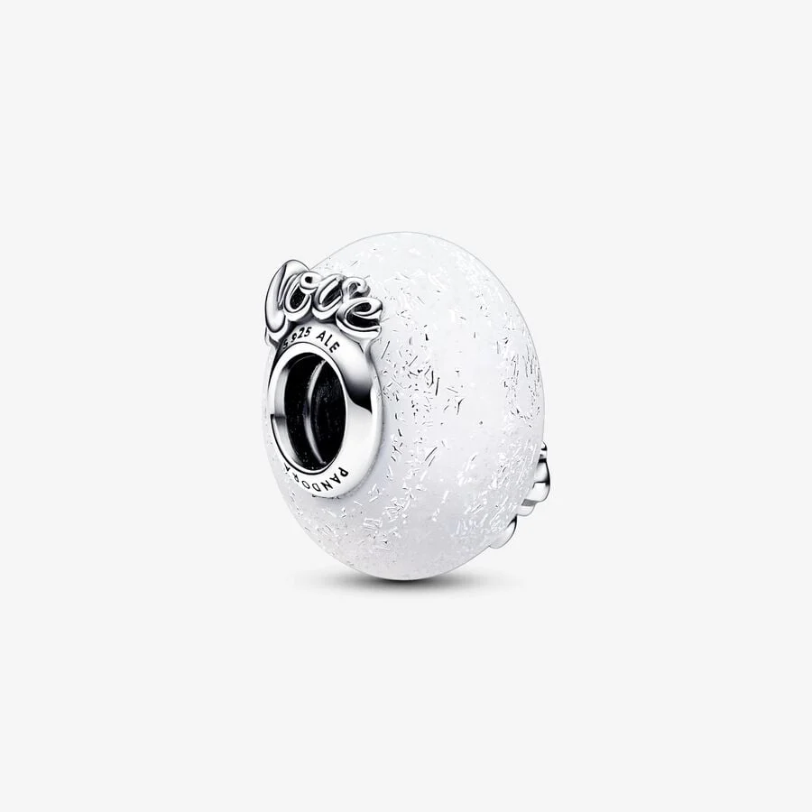 Pandora Bedel Witte Muranoglas Mum & Love 792655C00 - Image 3